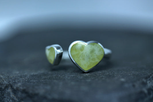 Scottish Marble Ring - Two Open Hearts