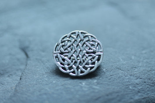 Celtic Knot Brooch - Densely Knotted Shield