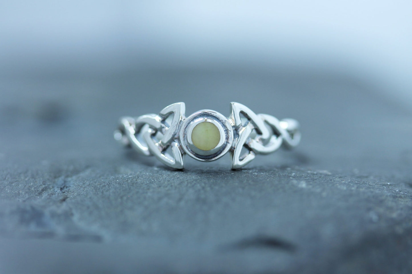 Scottish Marble Ring - Triquetra Wrap