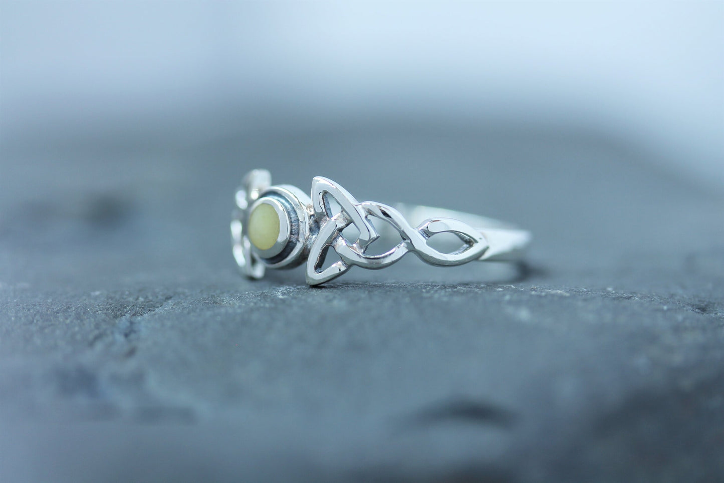 Scottish Marble Ring - Triquetra Wrap