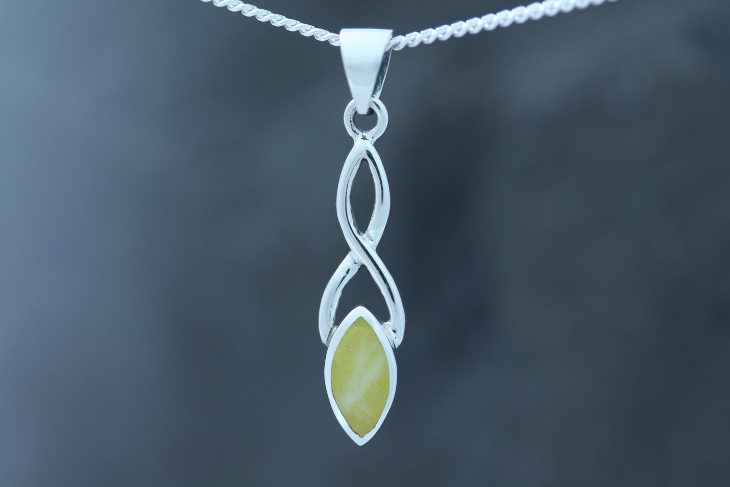 Scottish Marble Pendant - Ribbon Drop
