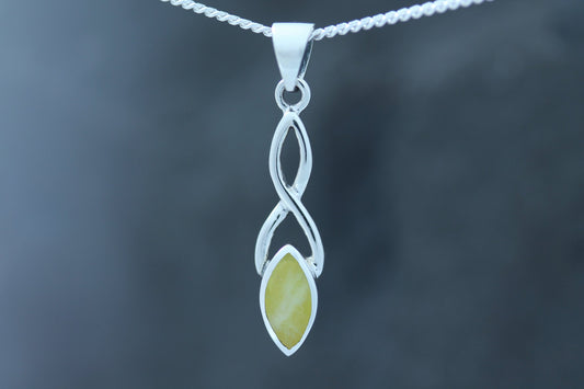Scottish Marble Pendant - Ribbon Drop