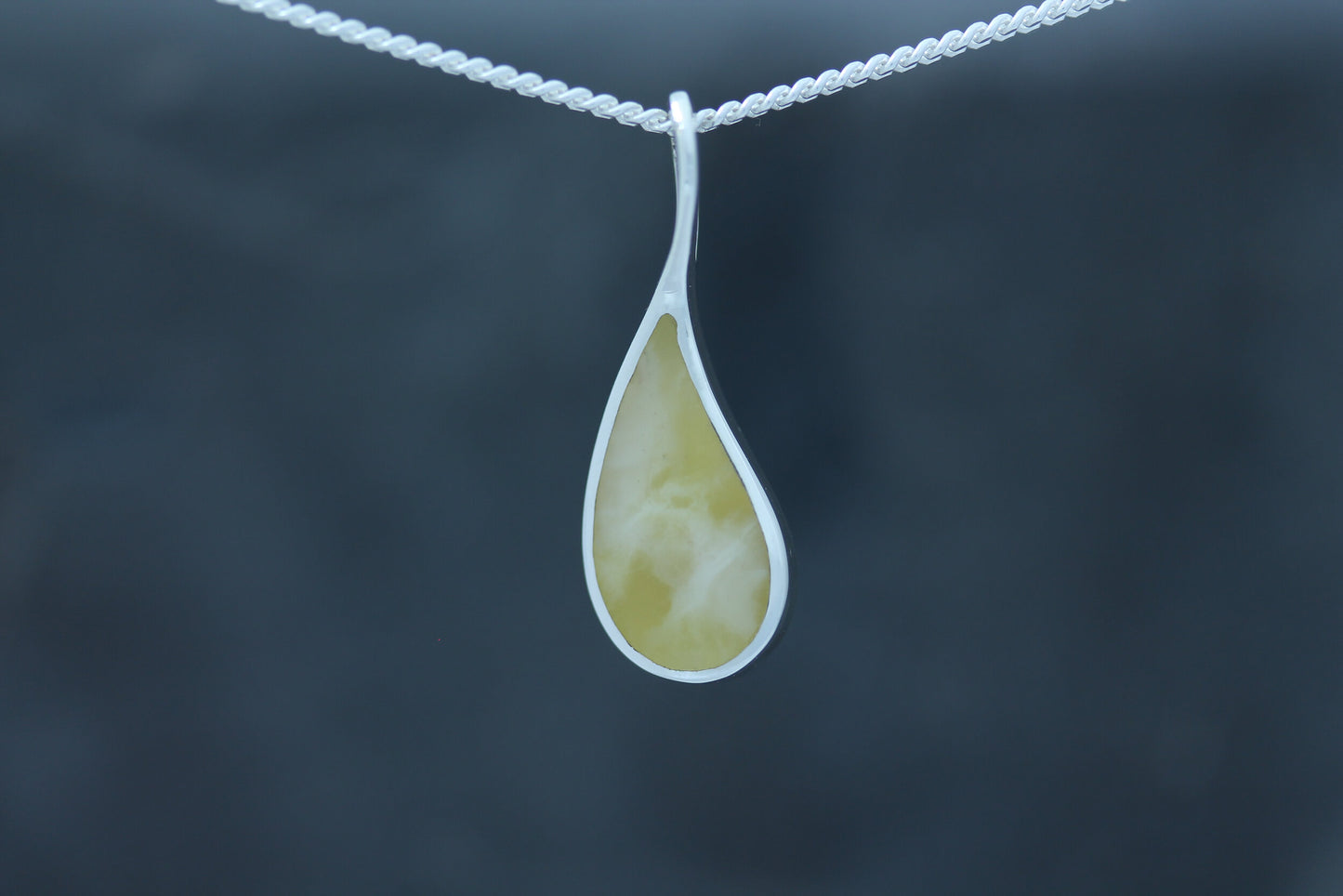 Scottish Marble Pendant - Contemporary Raindrop