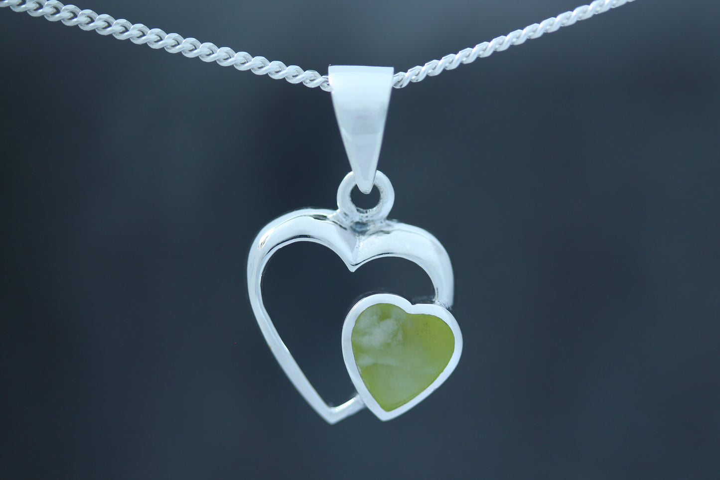 Scottish Marble Pendant - Two Hearts Intertwined