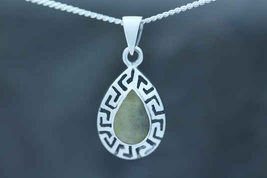 Scottish Marble Pendant - Meandros Border