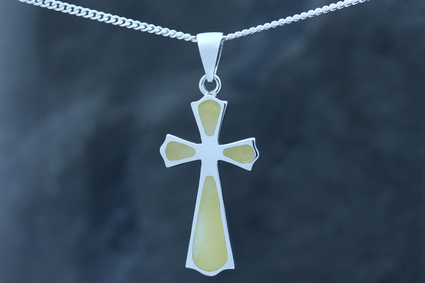 Scottish Marble Pendant - Spire Top Contemporary Cross