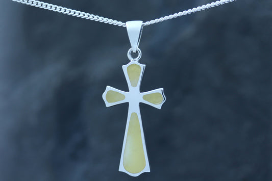 Scottish Marble Pendant - Spire Top Contemporary Cross