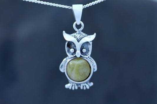 Scottish Marble Pendant - The Owl