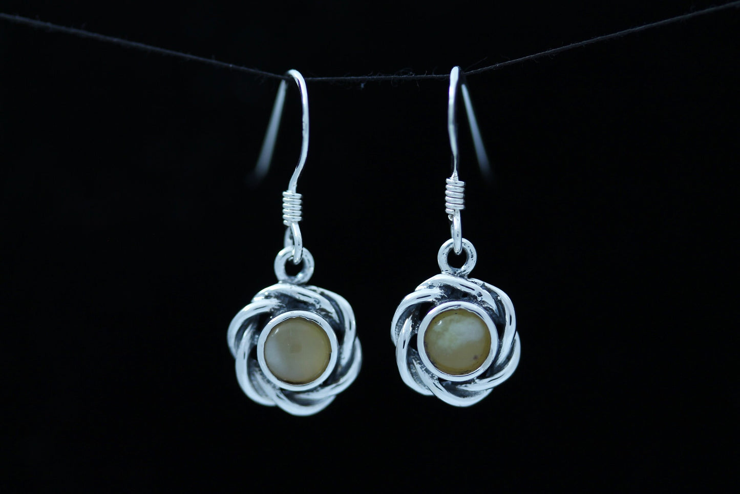 Scottish Marble Earrings - Circle Wreath