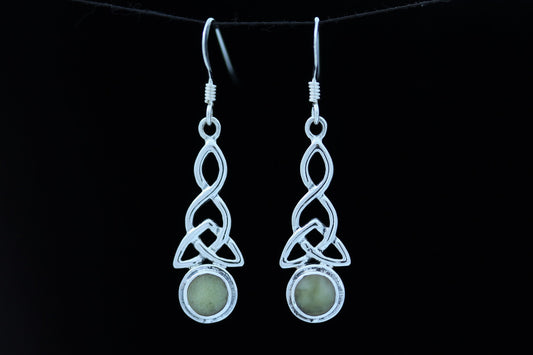 Scottish Marble Earrings - Looped Triquetra