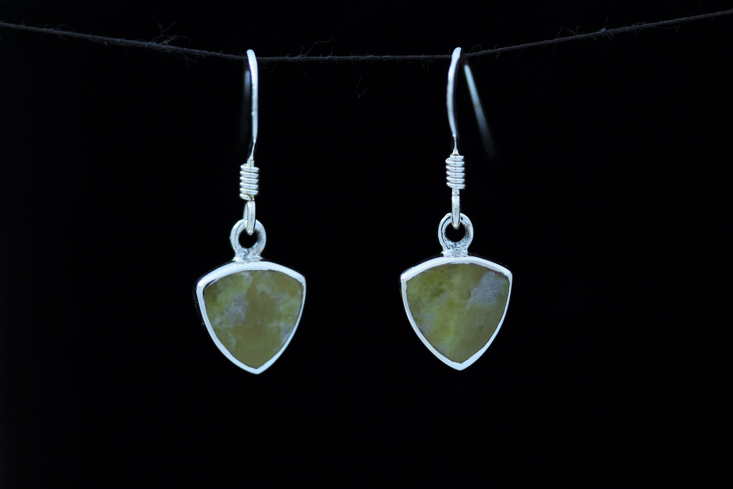 Scottish Marble Earrings - Small Shield