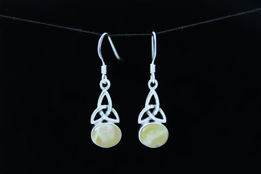Scottish Marble Earrings - Simple Trinity Knot