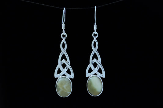 Scottish Marble Earrings - Trinity Loop Drop