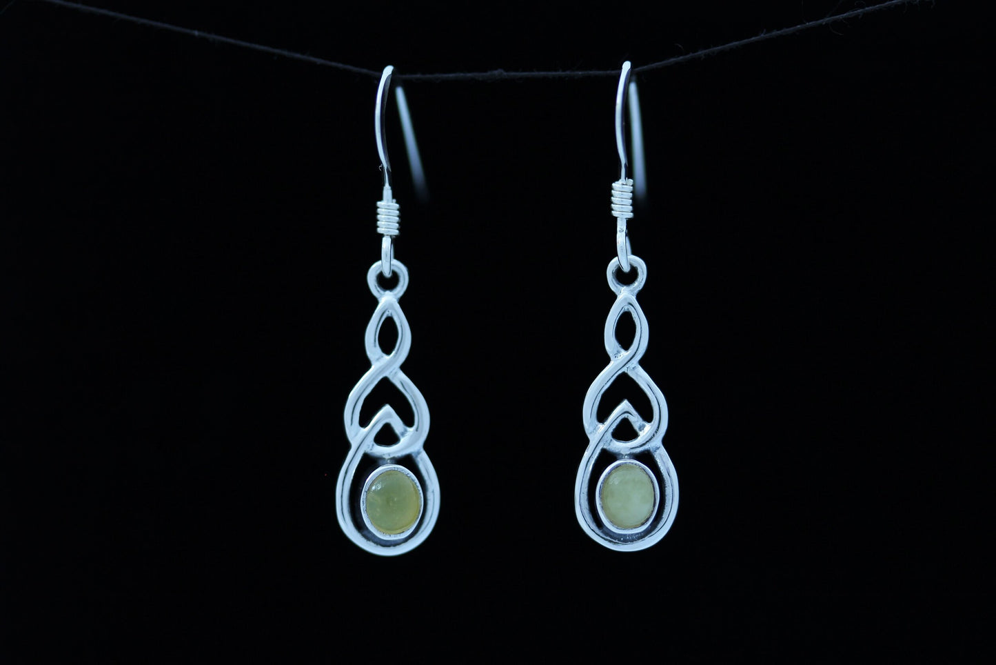 Scottish Marble Earrings - Interlocked Arms with Scottish Marble