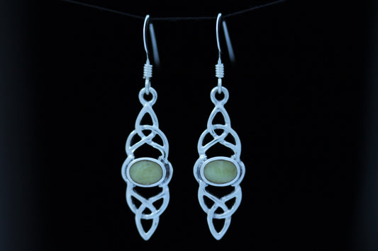 Scottish Marble Earrings - Double Trinity Knot