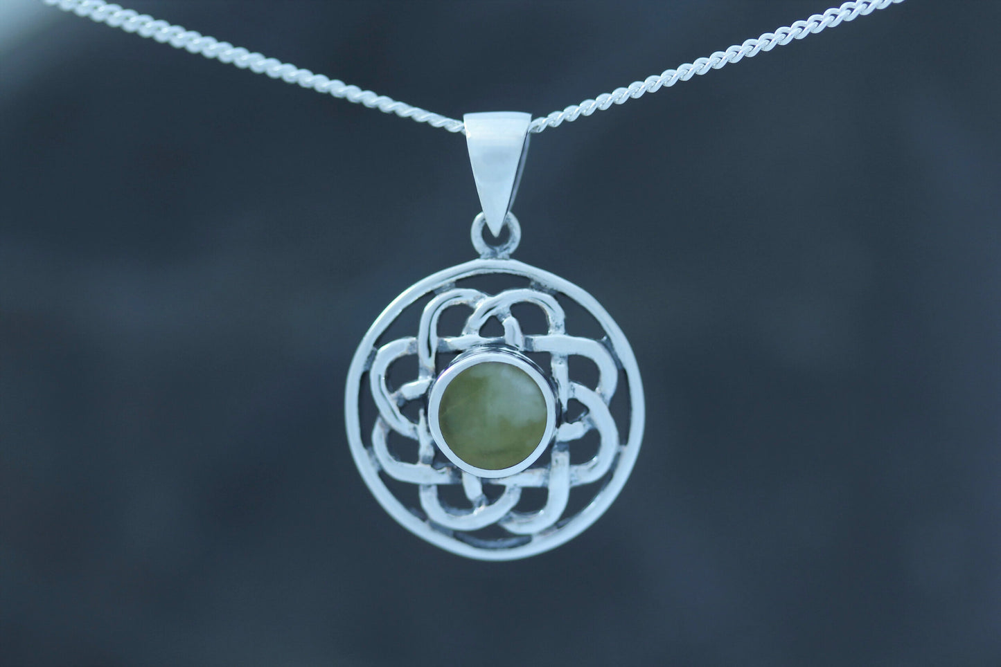 Scottish Marble Pendant - Round Knotted
