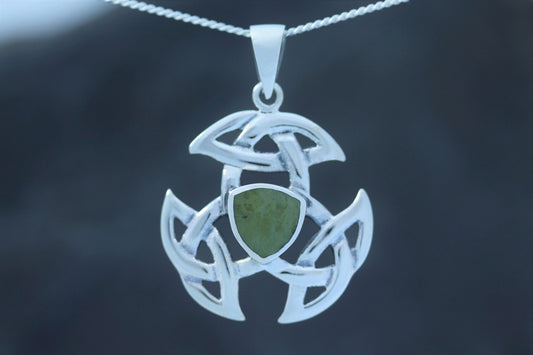 Scottish Marble Pendant - Triple Trinity with Triangular Stone