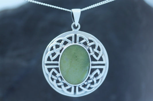 Celtic Stone Pendant- Quaternary Shield with Scottish Marble