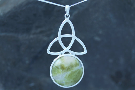 Scottish Marble Pendant - Large Triquetra