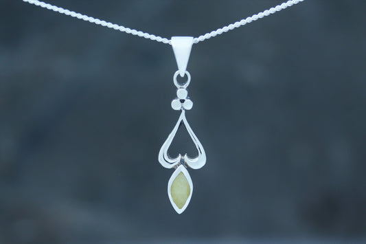 Scottish Marble Pendant - Open Heart