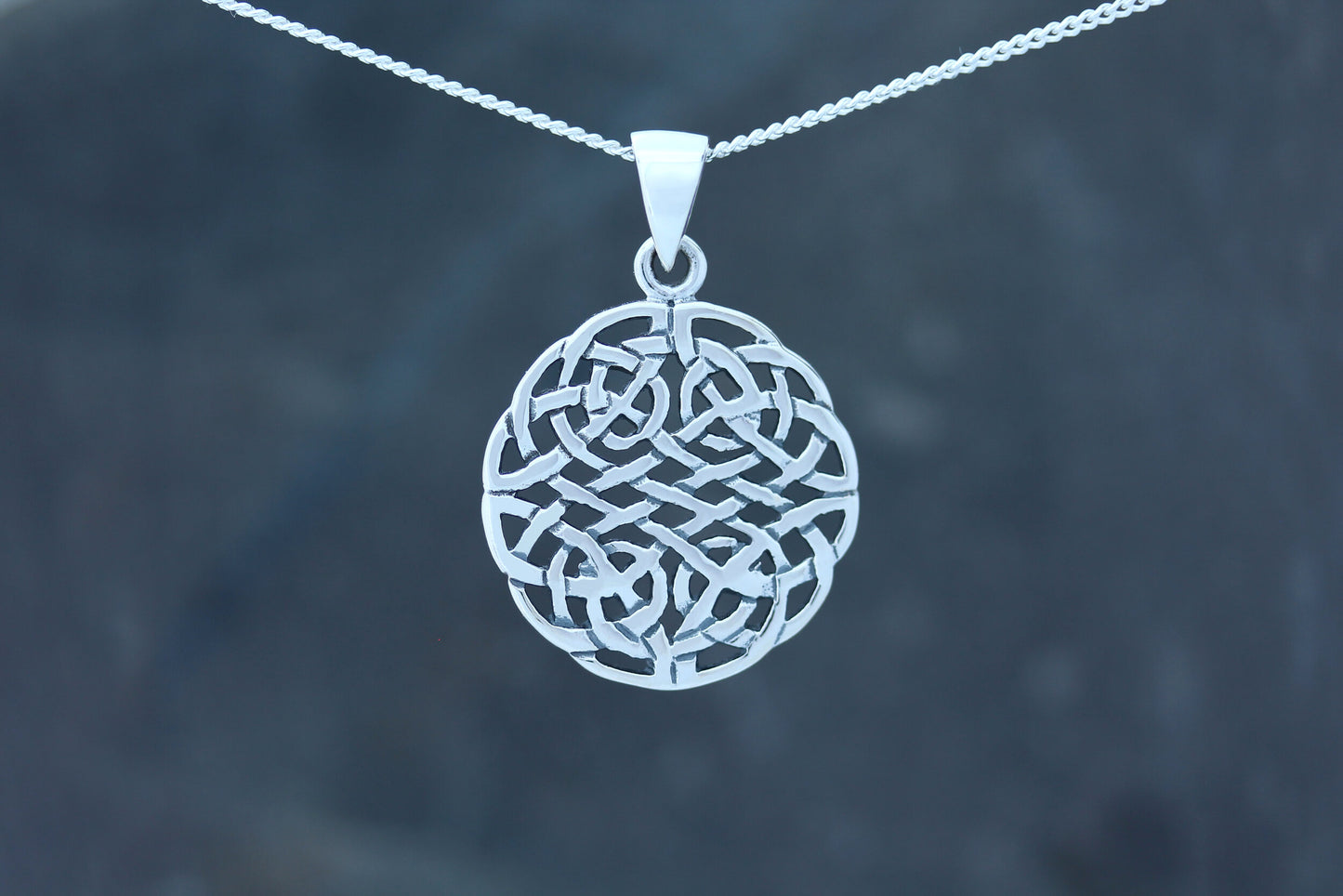 Celtic Knot Pendant - Densely Knotted Shield