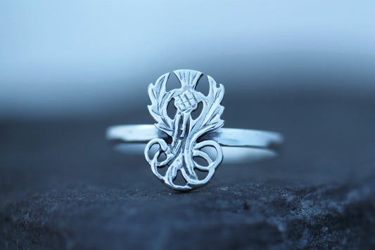 Scottish Thistle Ring - Twisted Roots