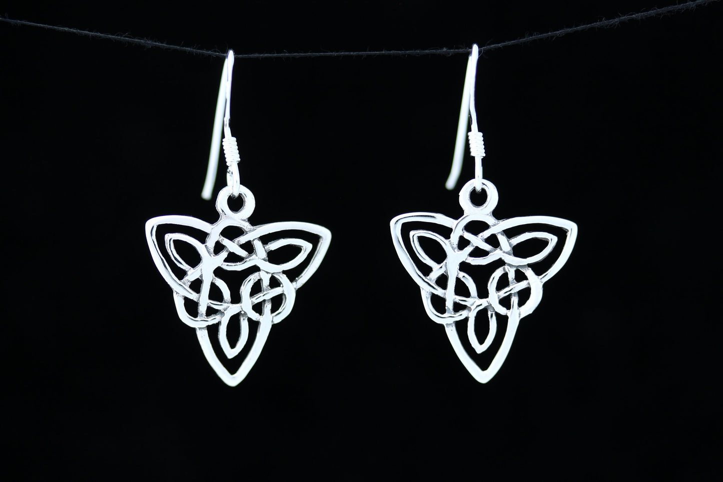 Triquetra Earrings - Interwoven Three Worlds