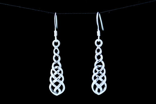Celtic Knot Earrings - Elongated Twist Knot