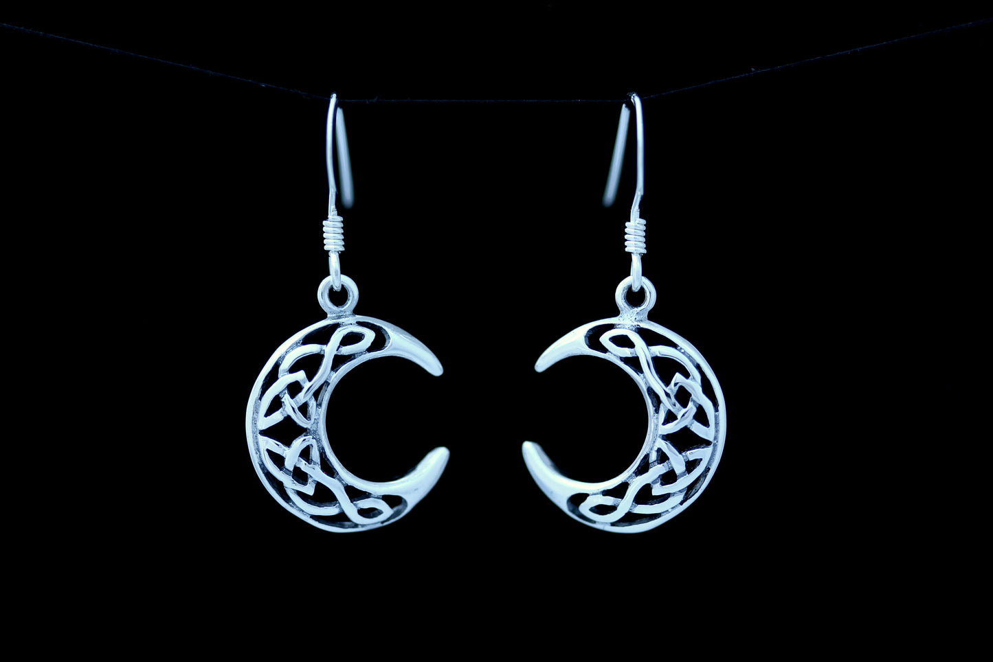 Celtic Knot Earrings - Crescent Moon