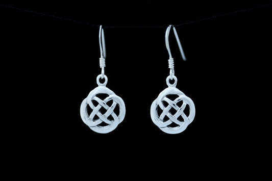 Celtic Knot Earrings - Large Quaternary Knot