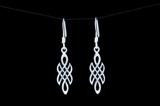 Celtic Knot Earrings - Elongated Padlock Knot