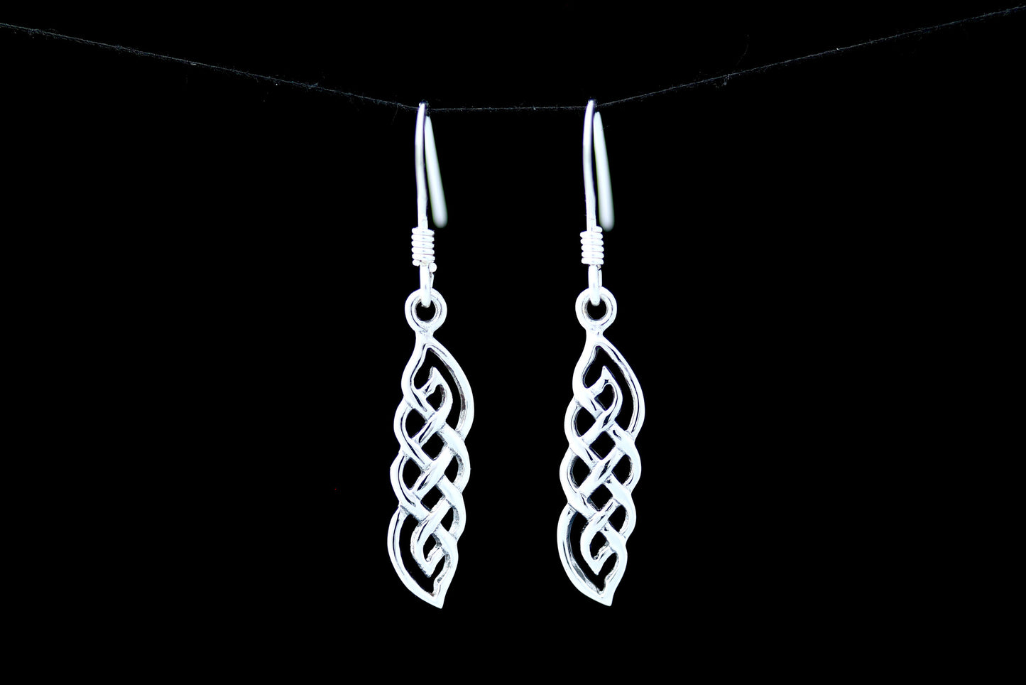 Celtic Knot Earrings - Pointed Twist Knot