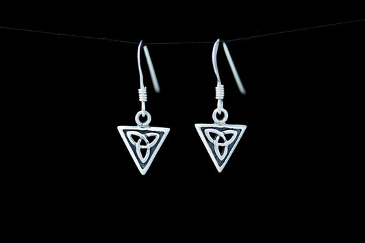 Triquetra Earrings - Triangle Border
