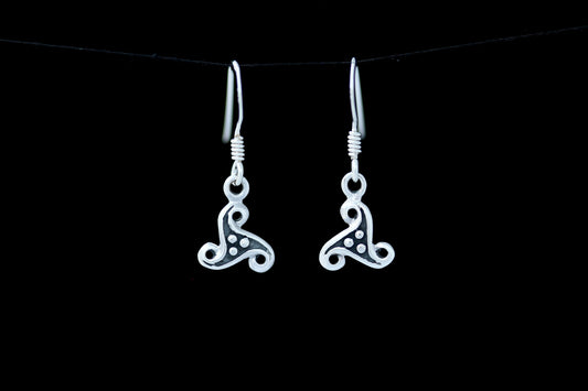 Triskele Earrings - Triskelion Flower
