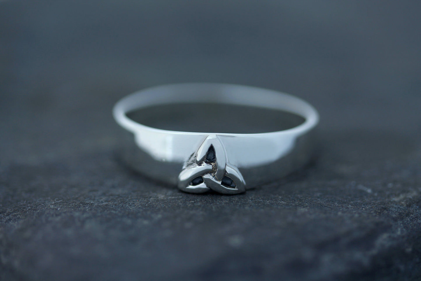 Triquetra Ring - Plain Band with Trinity Stamp