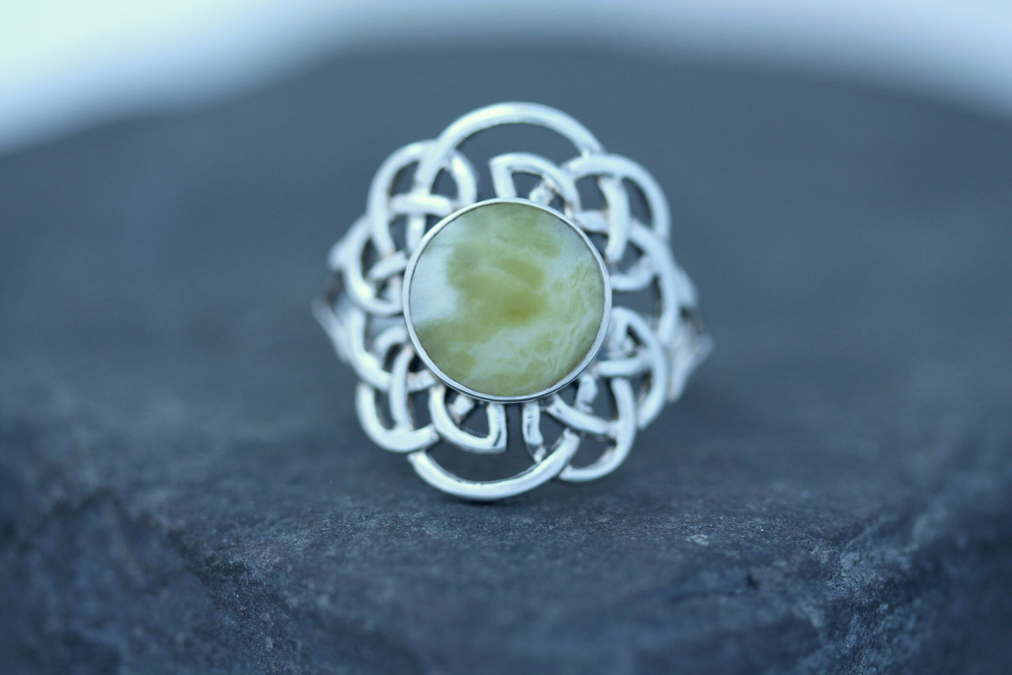 Scottish Marble Ring - Celtic Flower