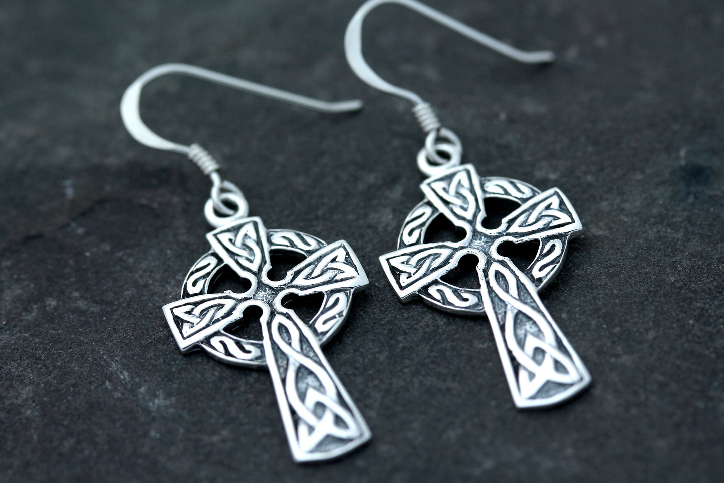 Celtic Cross Earrings - Traditional (Large)