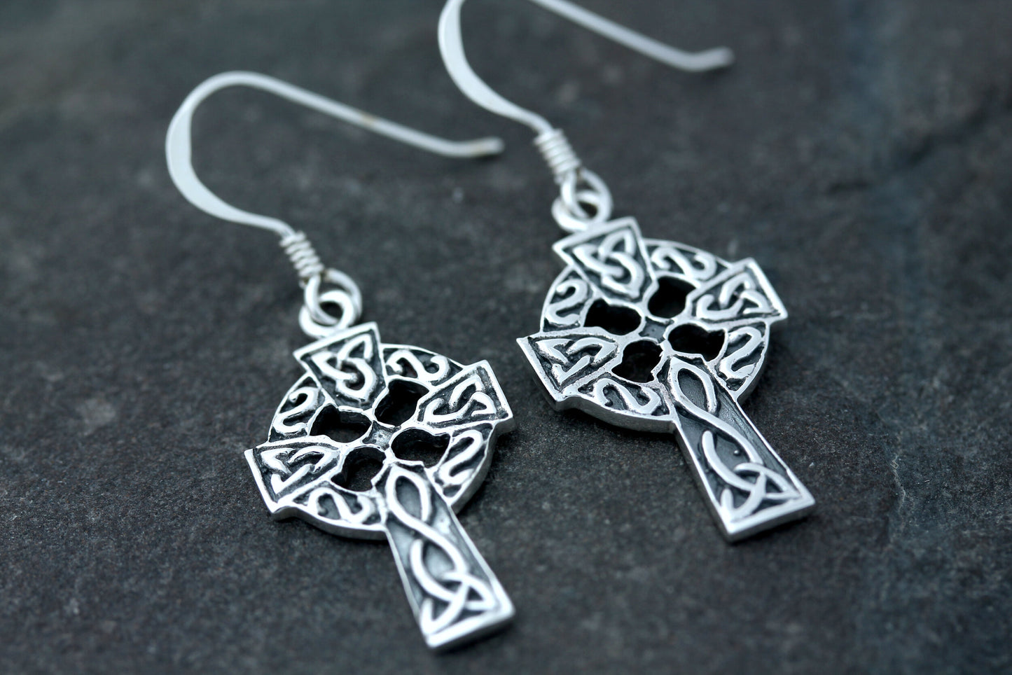 Celtic Cross Earrings - Traditional (Medium)