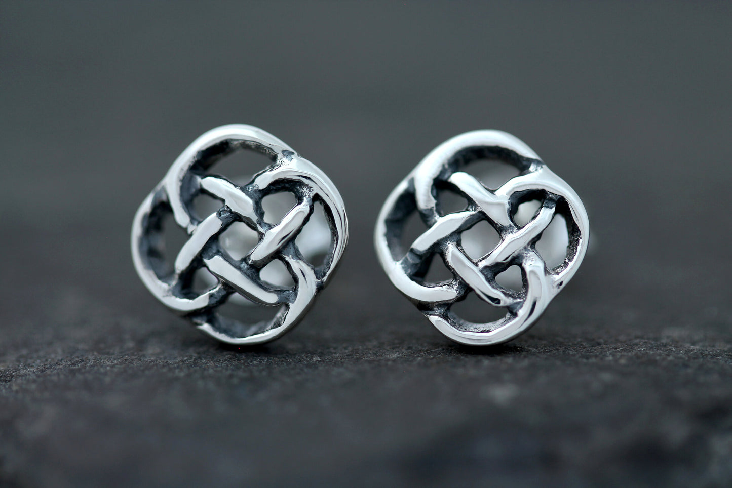Celtic Knot Earrings - Quaternary Knot Studs