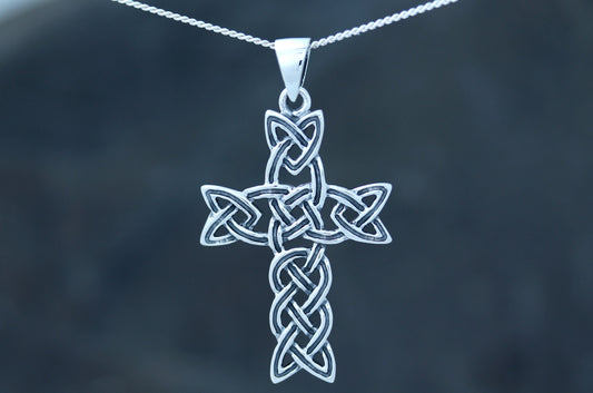 Celtic Cross Pendant - Antique Open Knot