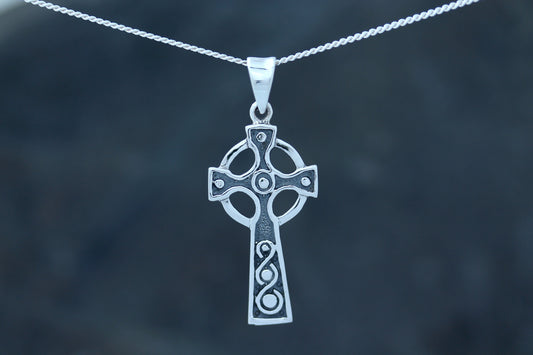 Celtic Cross Pendant - Dotted Design