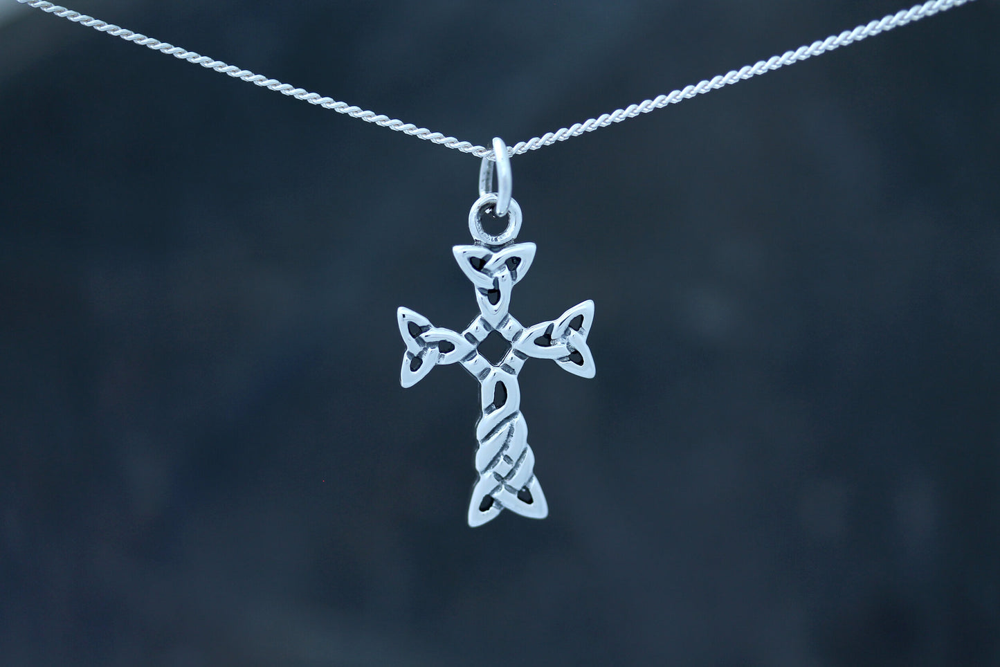 Celtic Cross Pendant - Celtic Trinity Edges