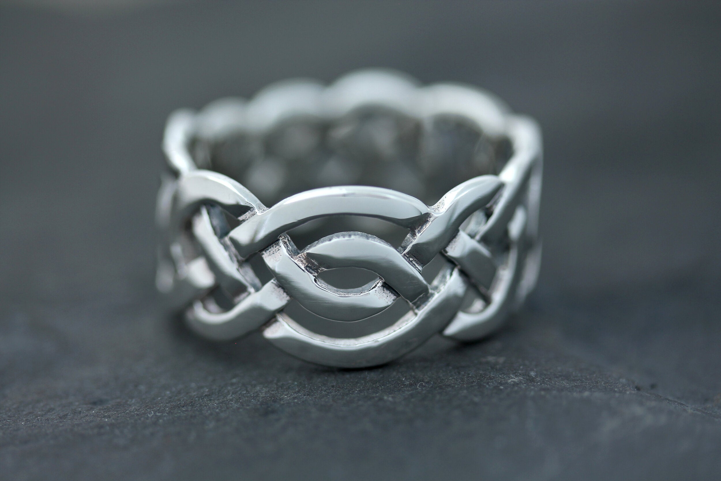 Celtic Knot Ring - Broad Open Loop – Celtic Design Scotland