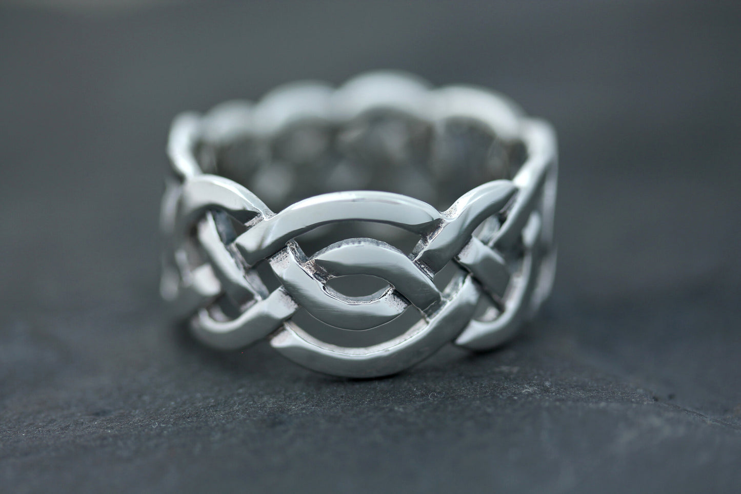 Celtic Knot Ring - Broad Open Loop