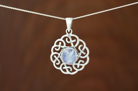 Celtic Stone Pendant - Six Knot with Moonstone