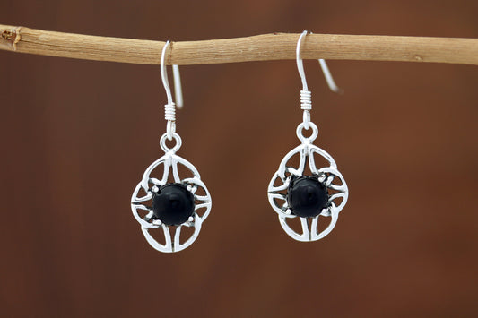 Celtic Knot Earrings - Four Seasons with Black Onyx