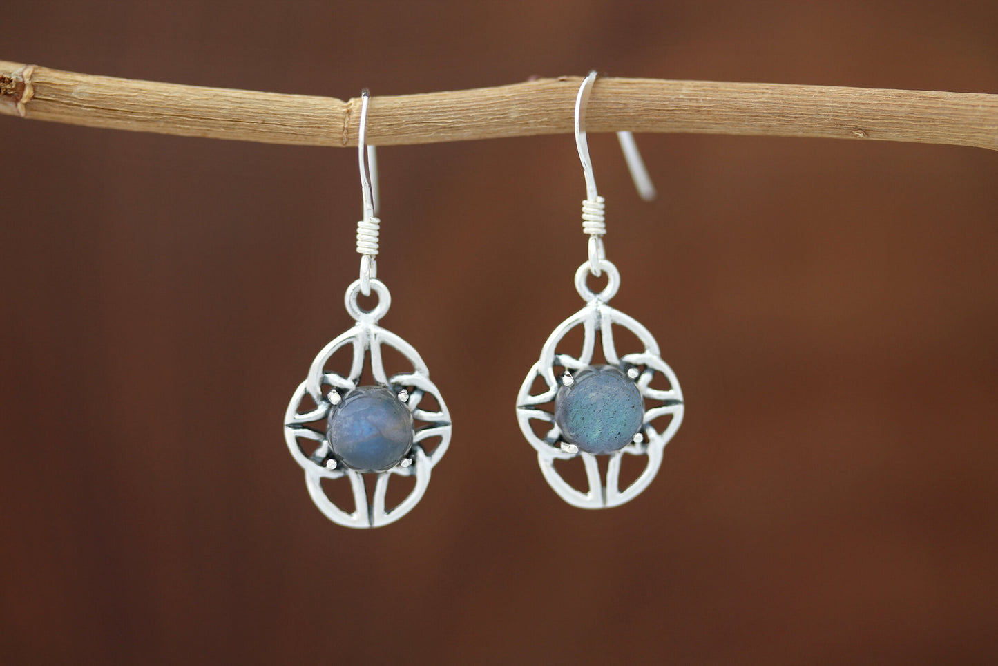 Celtic Knot Earrings - Four Seasons with Labradorite