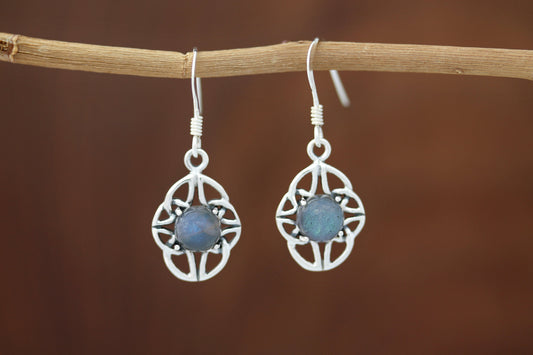 Celtic Knot Earrings - Four Seasons with Labradorite