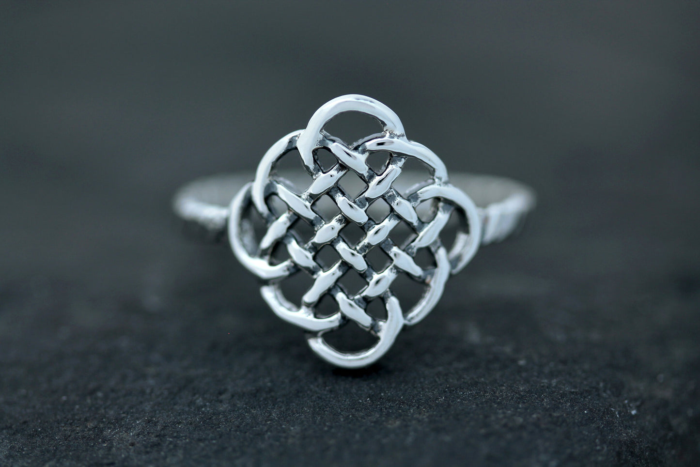 Celtic Knot Ring - Quadruple Solomon (Large)