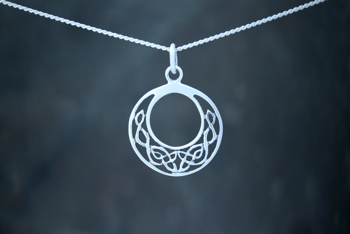 Celtic Knot Pendant - Half Moon